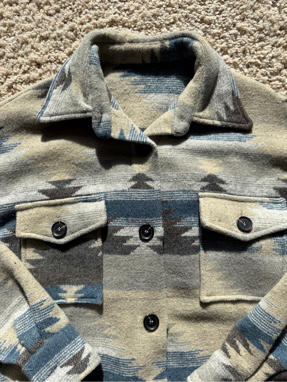 Western Aztec Print Shacket - Picture 2 of 3